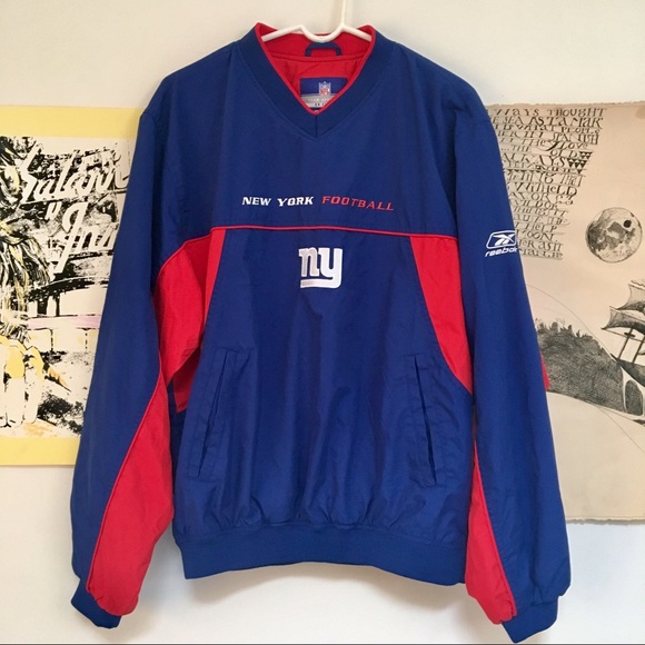 Reebok Other - NFL Giants Reebok red/blue pullover windbreaker